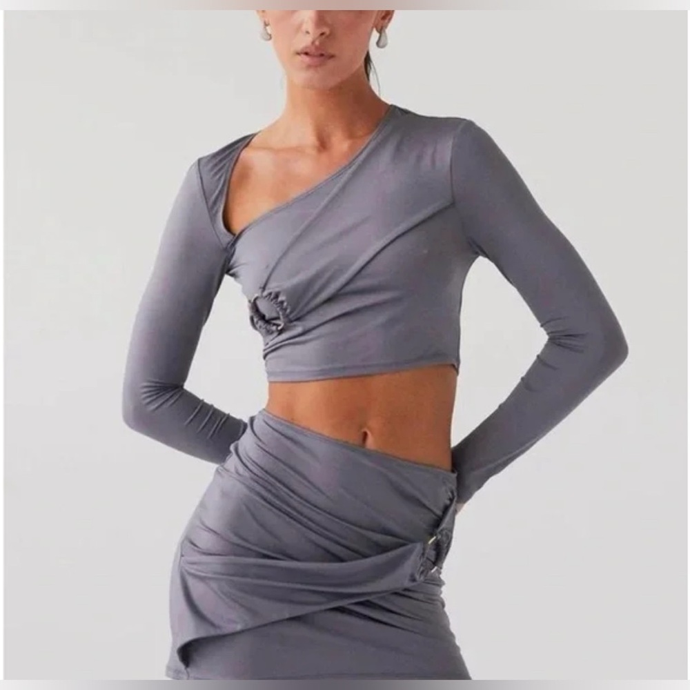 PEPPERMAYO Asymmetrical Top and Skirt Set